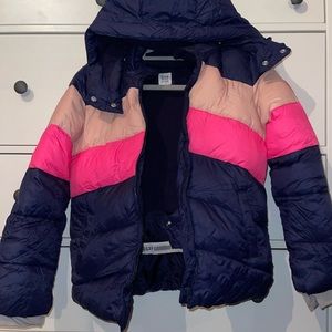 Girls XL Gap puffer coat with thumb holes